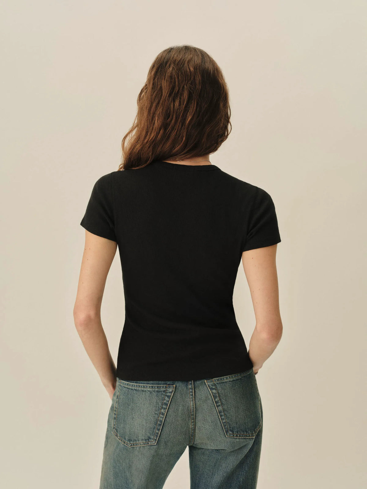 Black Heirloom Rib S/S Tee