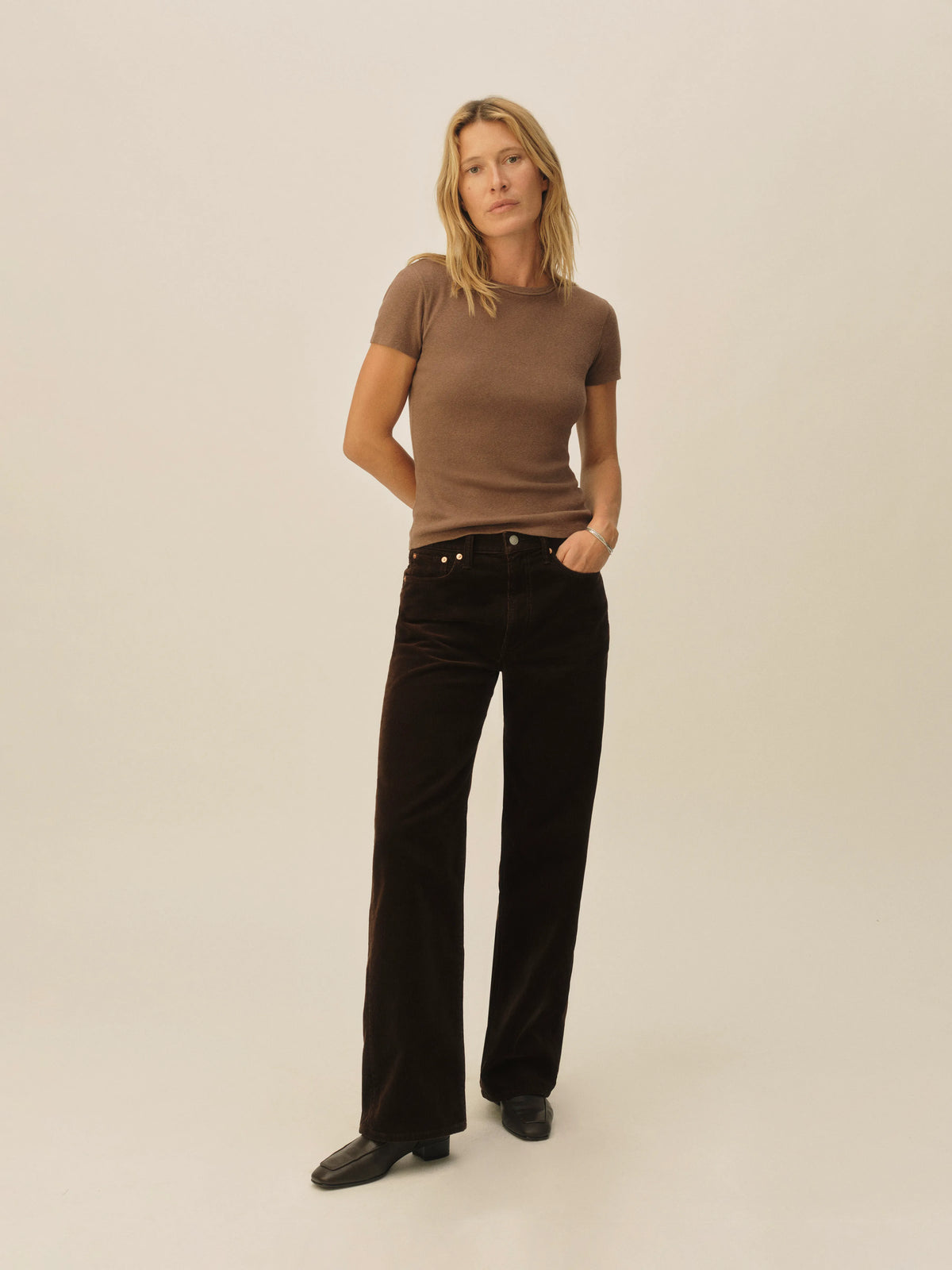 Cocoa Heirloom Rib S/S Tee