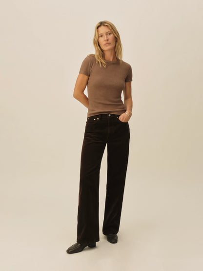 Cocoa Heirloom Rib S/S Tee