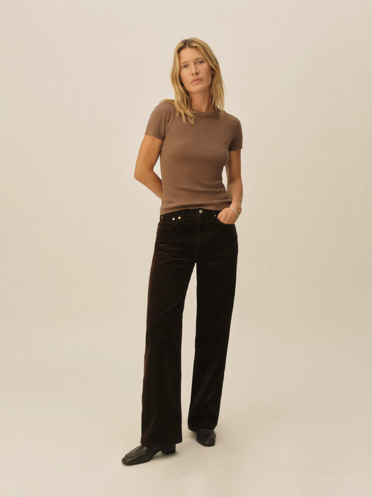 Cocoa Heirloom Rib S/S Tee