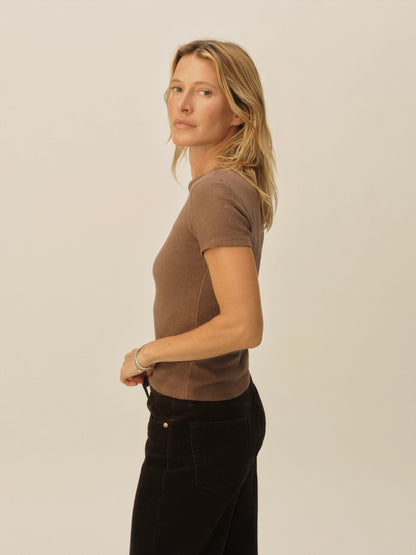 Cocoa Heirloom Rib S/S Tee