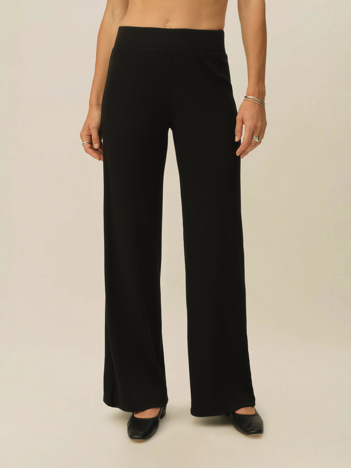 Black Surplus Rib Weekender Pant