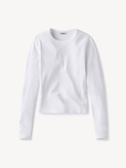 White Surplus Rib L/S Crew