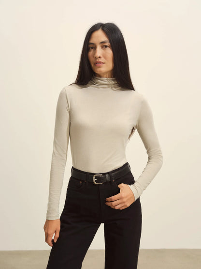 Sand Drift Cloud Jersey Turtleneck