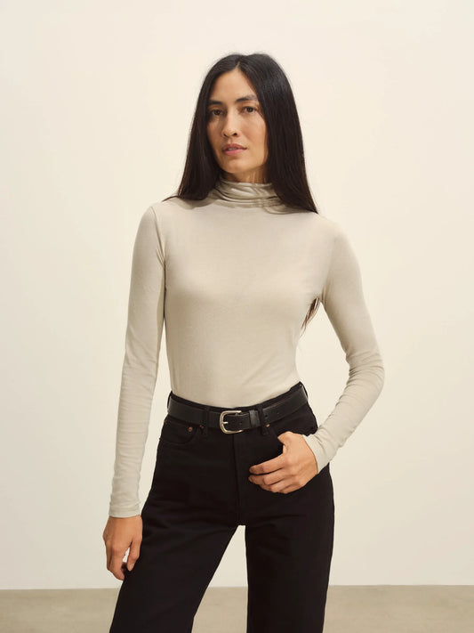 Sand Drift Cloud Jersey Turtleneck