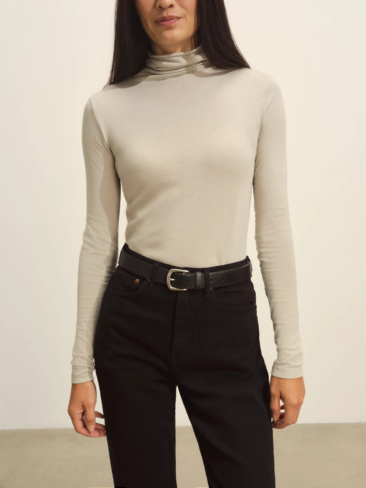 Sand Drift Cloud Jersey Turtleneck