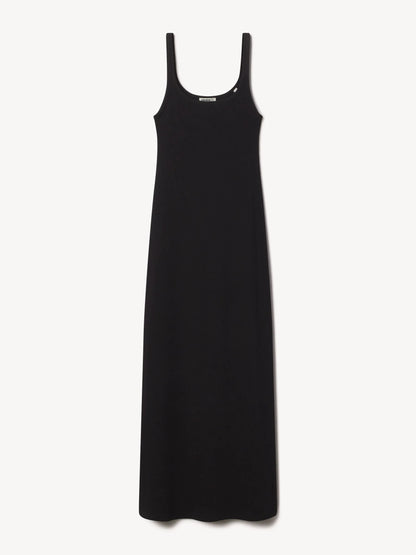 Black Surplus Rib Scoop Tank Dress