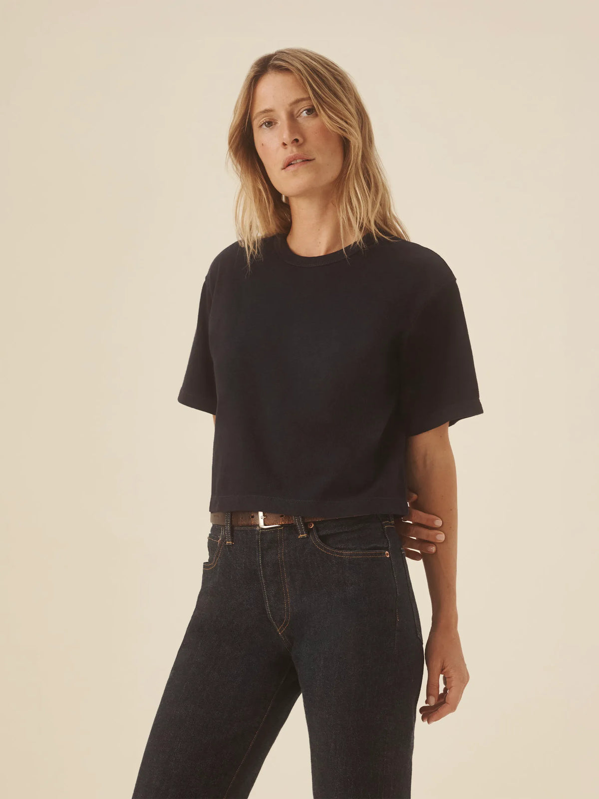 Dress Navy Field-Spec Boyfriend Crop Tee