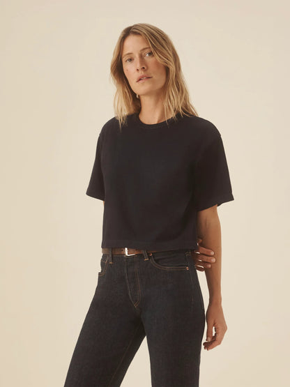 Dress Navy Field-Spec Boyfriend Crop Tee