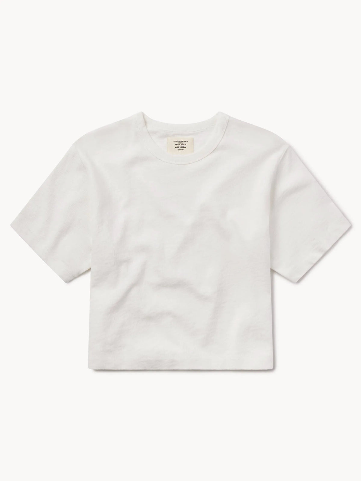 White Field-Spec Boyfriend Crop Tee