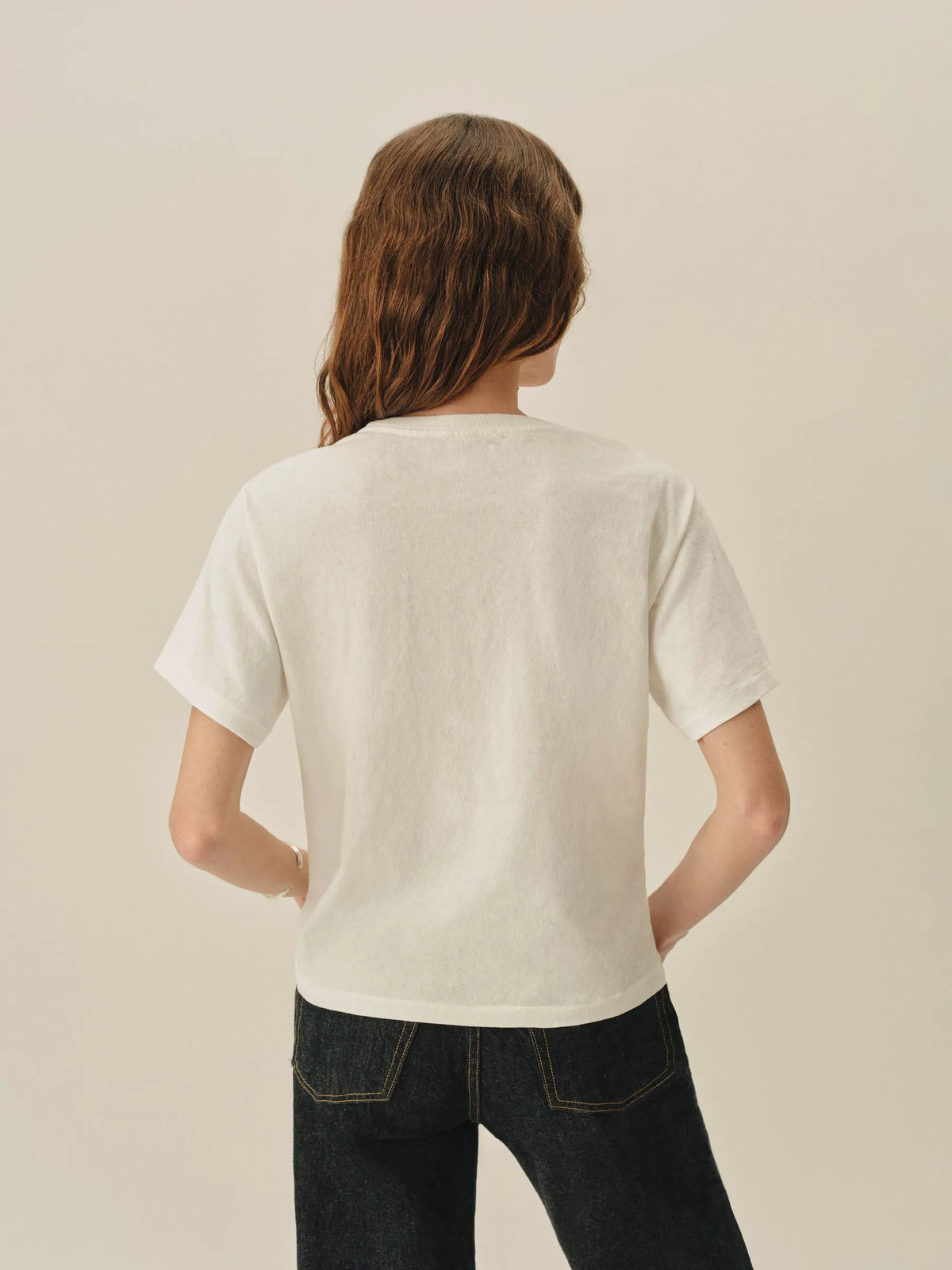 White Toughknit Easy Tee
