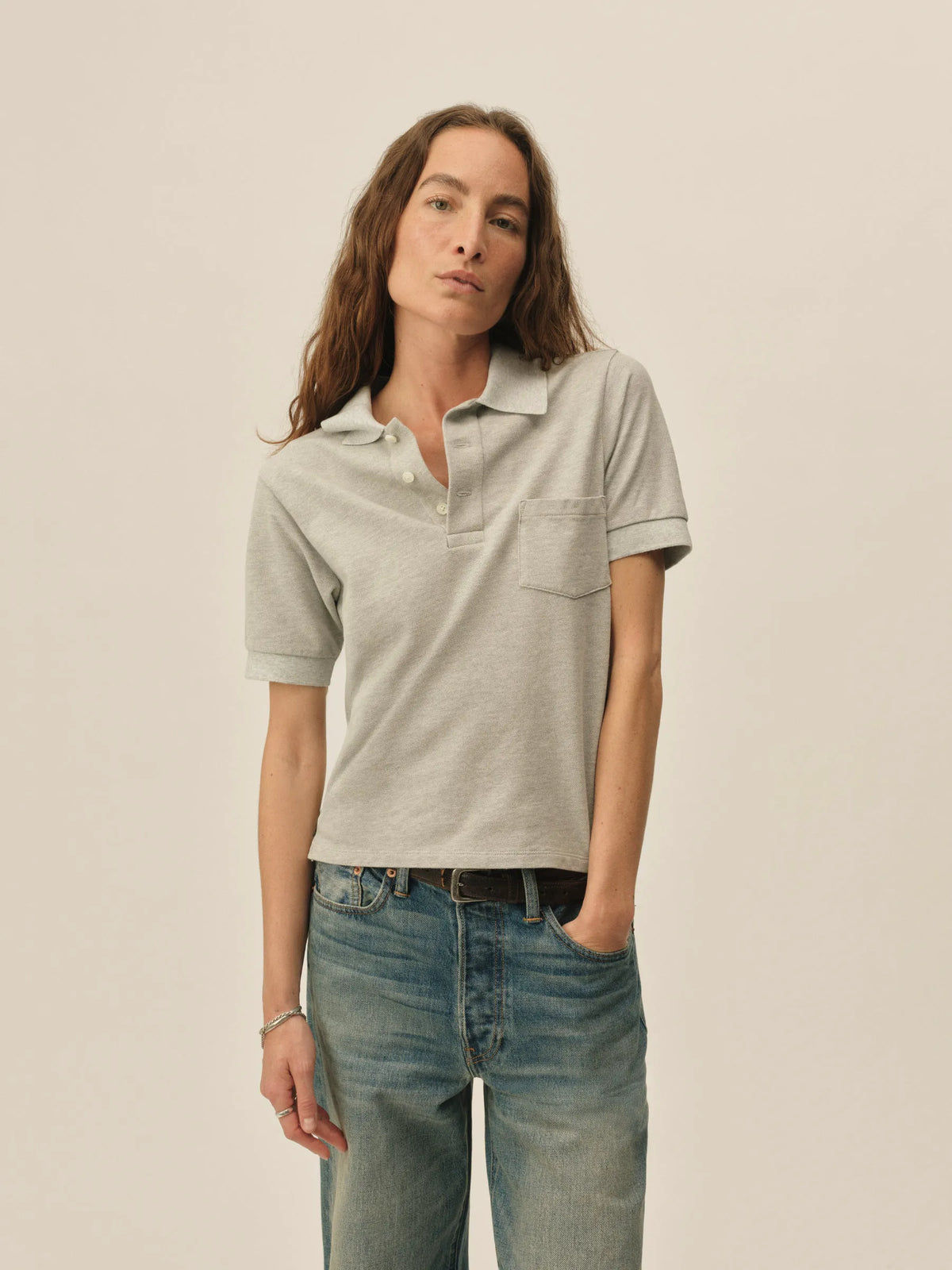 Heather Grey Campus Polo
