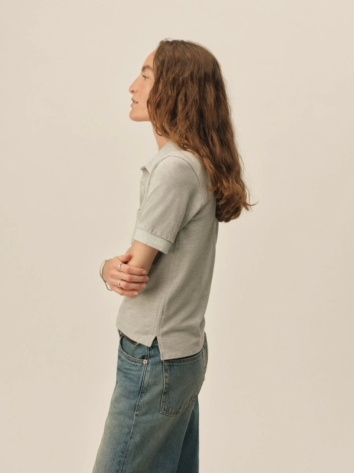 Heather Grey Campus Polo