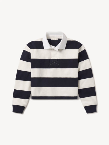 Natural / Navy Stripe Field-Spec Rugby Polo