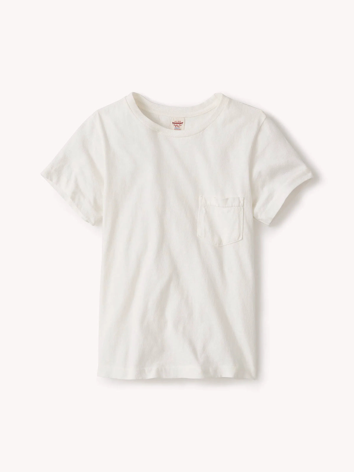 White Toughknit Shrunken Pocket Tee