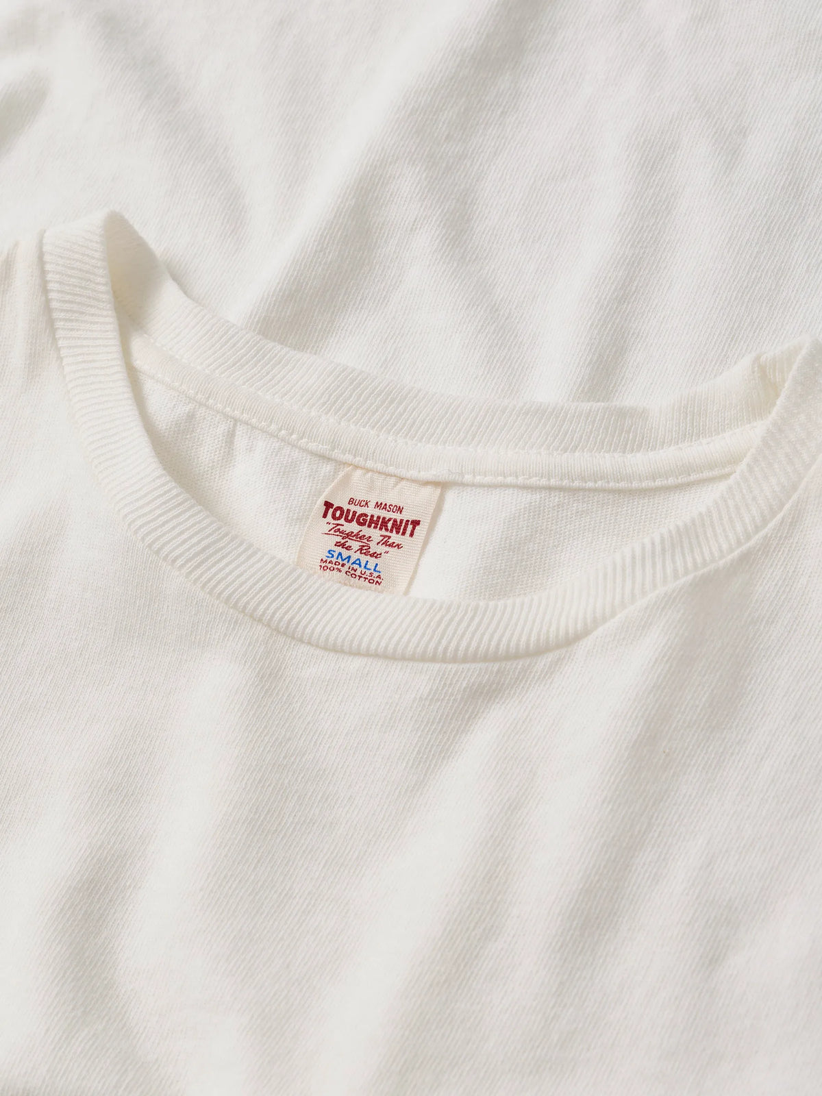 White Toughknit Shrunken Pocket Tee