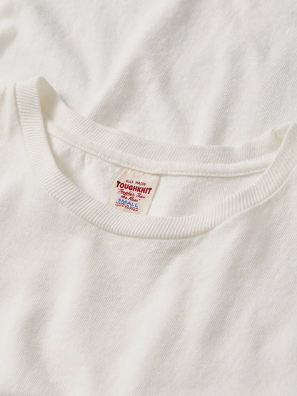 White Toughknit Shrunken Pocket Tee