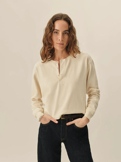Natural Field-Spec Boyfriend Crop Henley