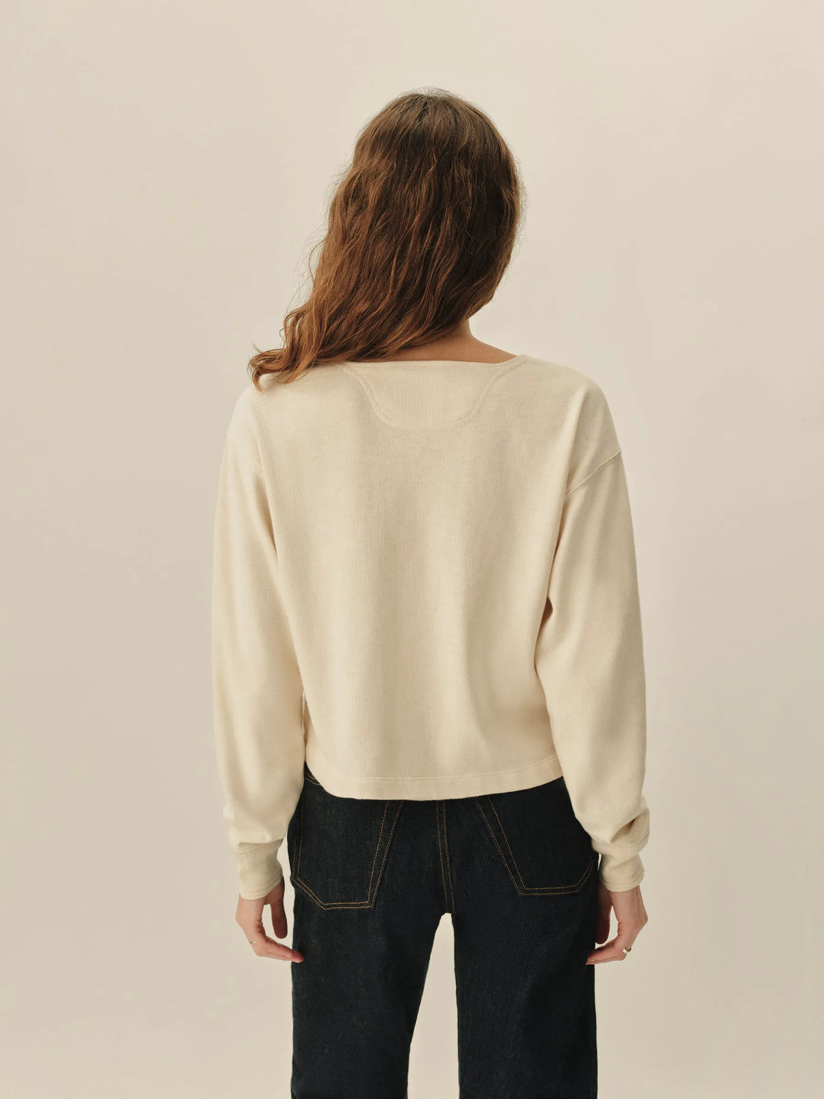 Natural Field-Spec Boyfriend Crop Henley