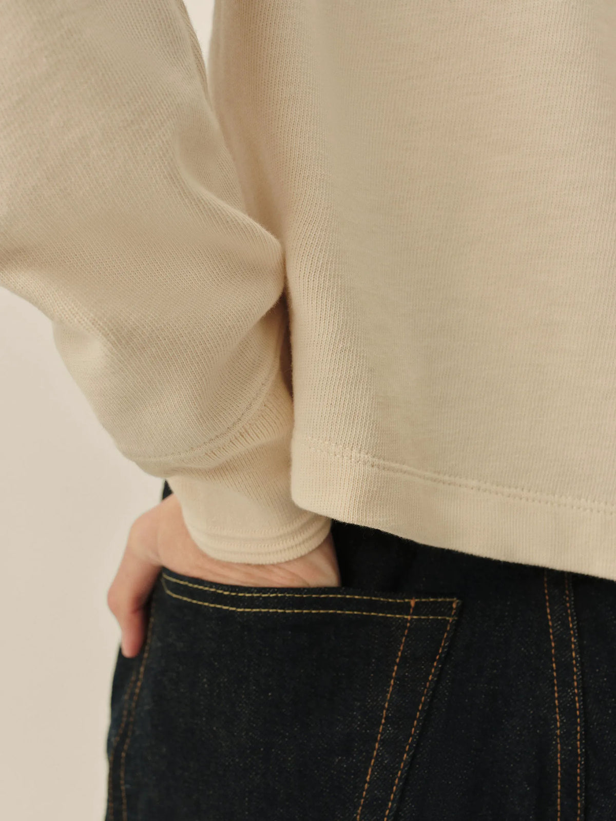 Natural Field-Spec Boyfriend Crop Henley