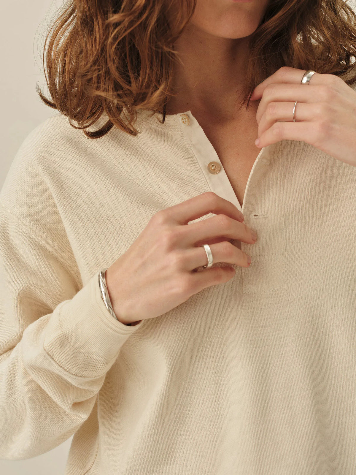 Natural Field-Spec Boyfriend Crop Henley