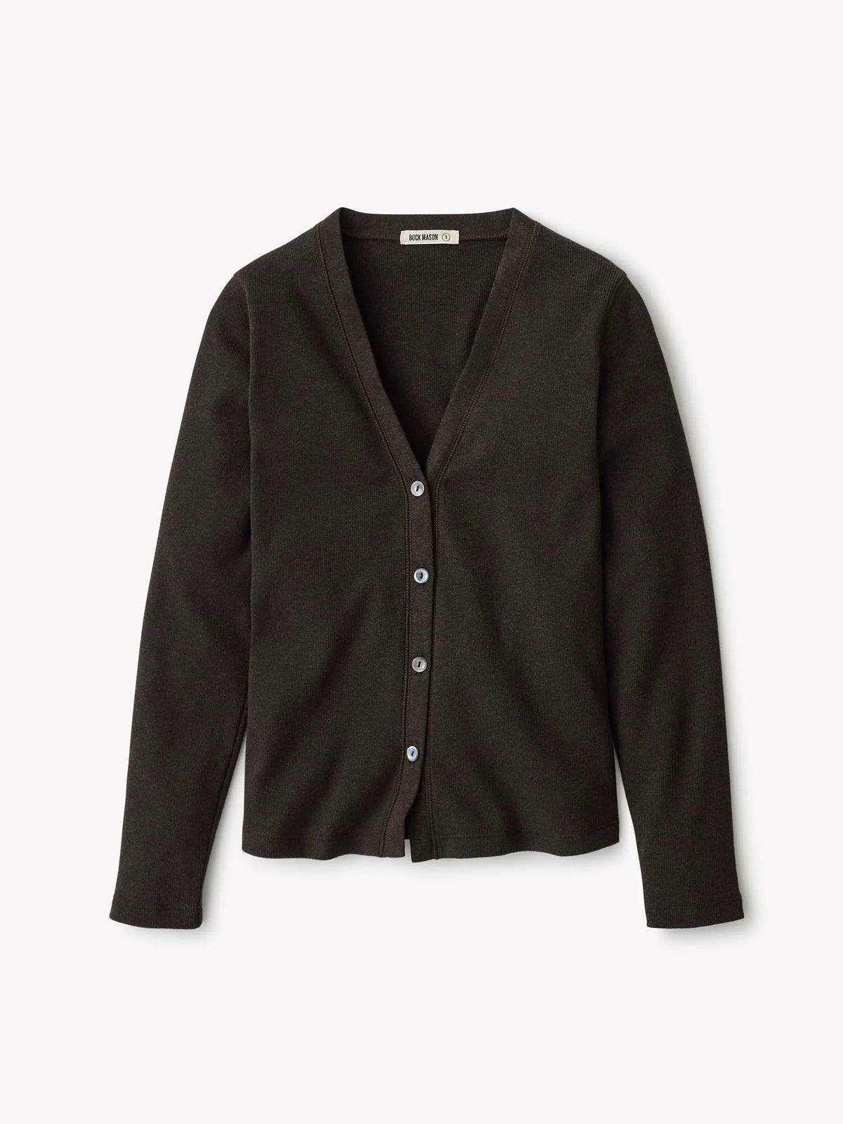 Marled Firewood Surplus Rib Cardigan