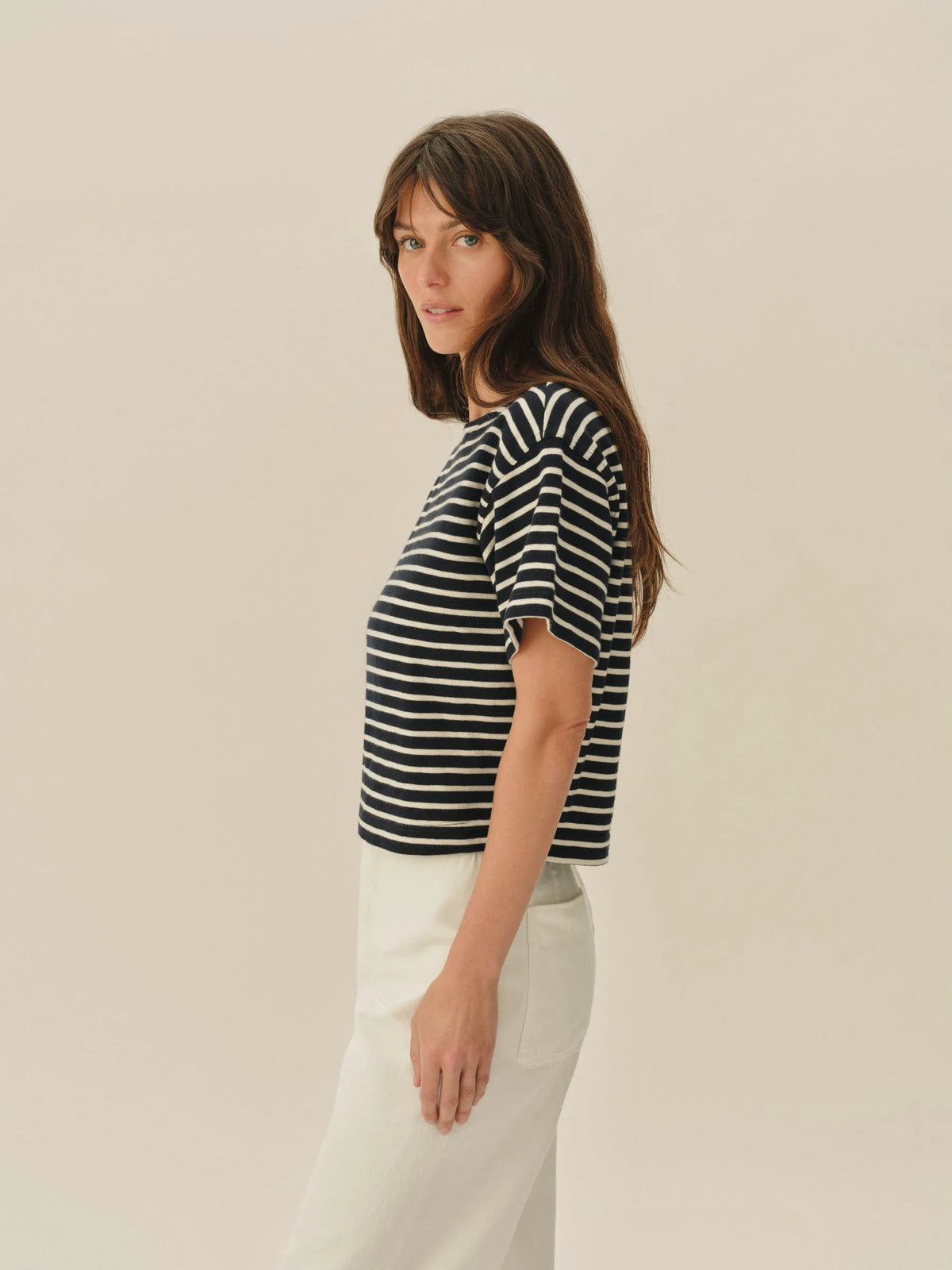 Dark Navy / Natural Field-Spec Boyfriend Mariner Tee