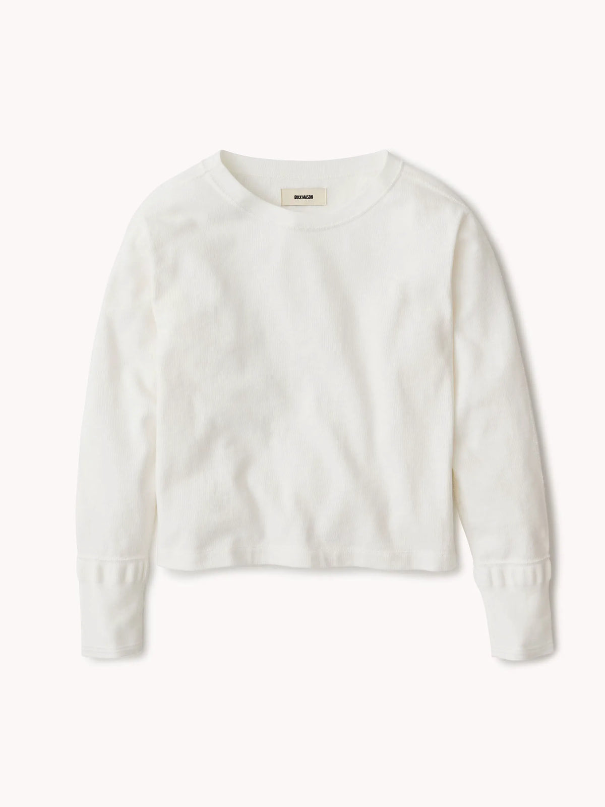 White Field-Spec Boyfriend Crop Rugby Crew