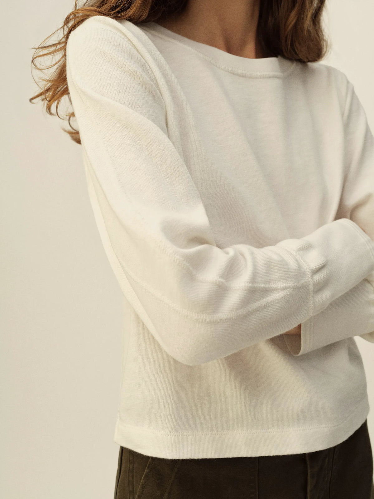 White Field-Spec Boyfriend Crop Rugby Crew