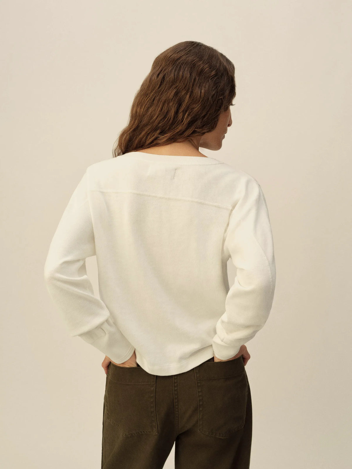 White Field-Spec Boyfriend Crop Rugby Crew