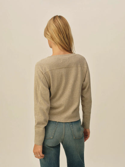 Brindle Field-Spec Boyfriend Crop Rugby Crew