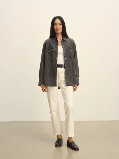 B005 Nep Denim Western Shirt