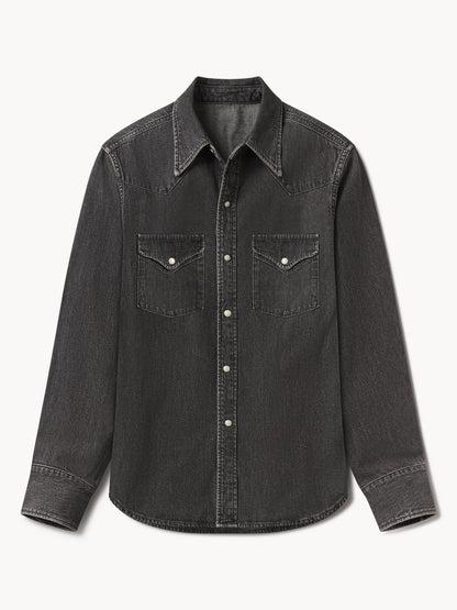 B005 Nep Denim Western Shirt