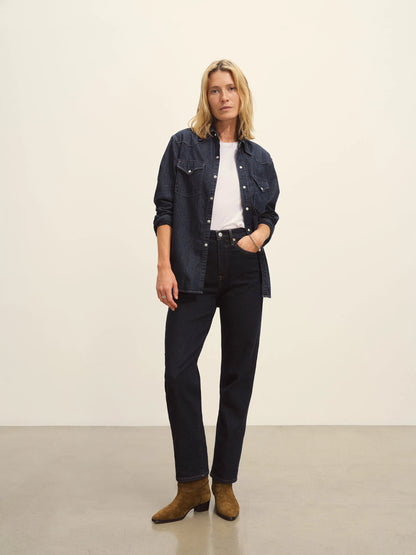 D025 Nep Denim Western Shirt