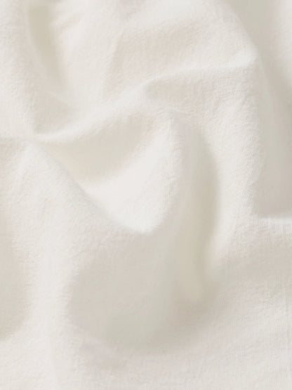 Natural Mainstay Cotton Linen Cut-Off Short Sleeve Button Down