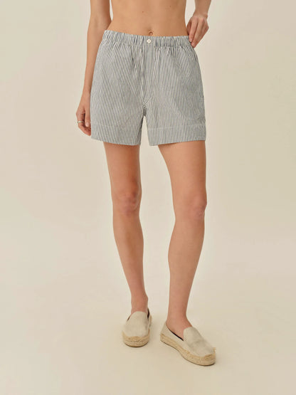 Hampton Stripe Blue / White Mainstay Cotton Boxer Short