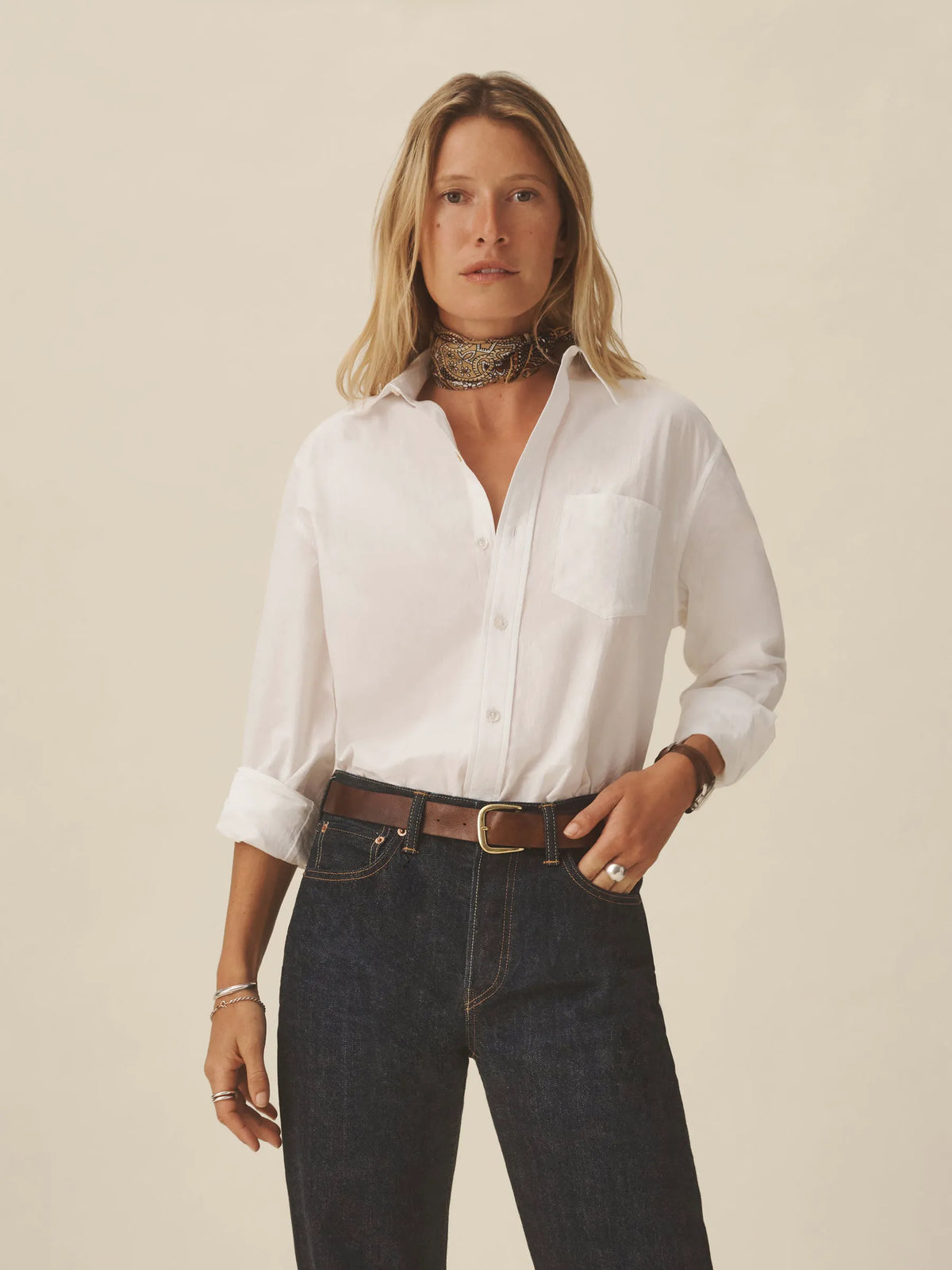 White Mainstay Cotton Shirt