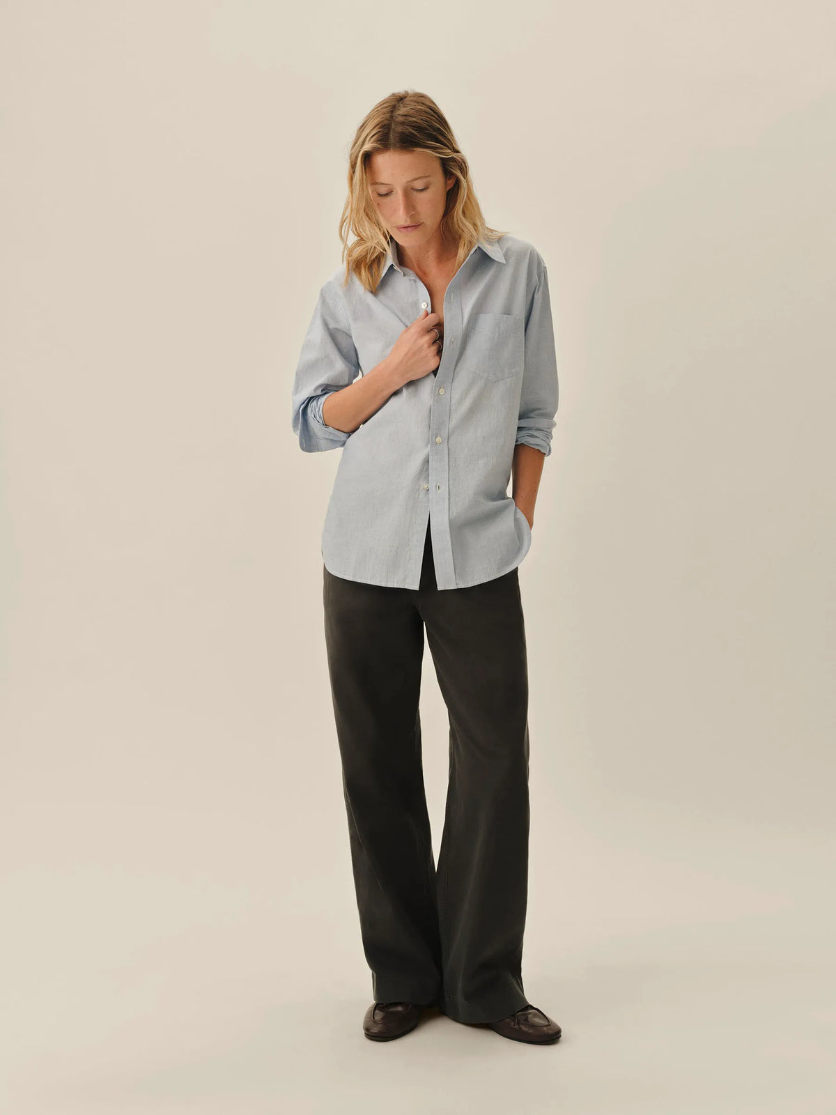 French Blue Eoe Mainstay Cotton Shirt