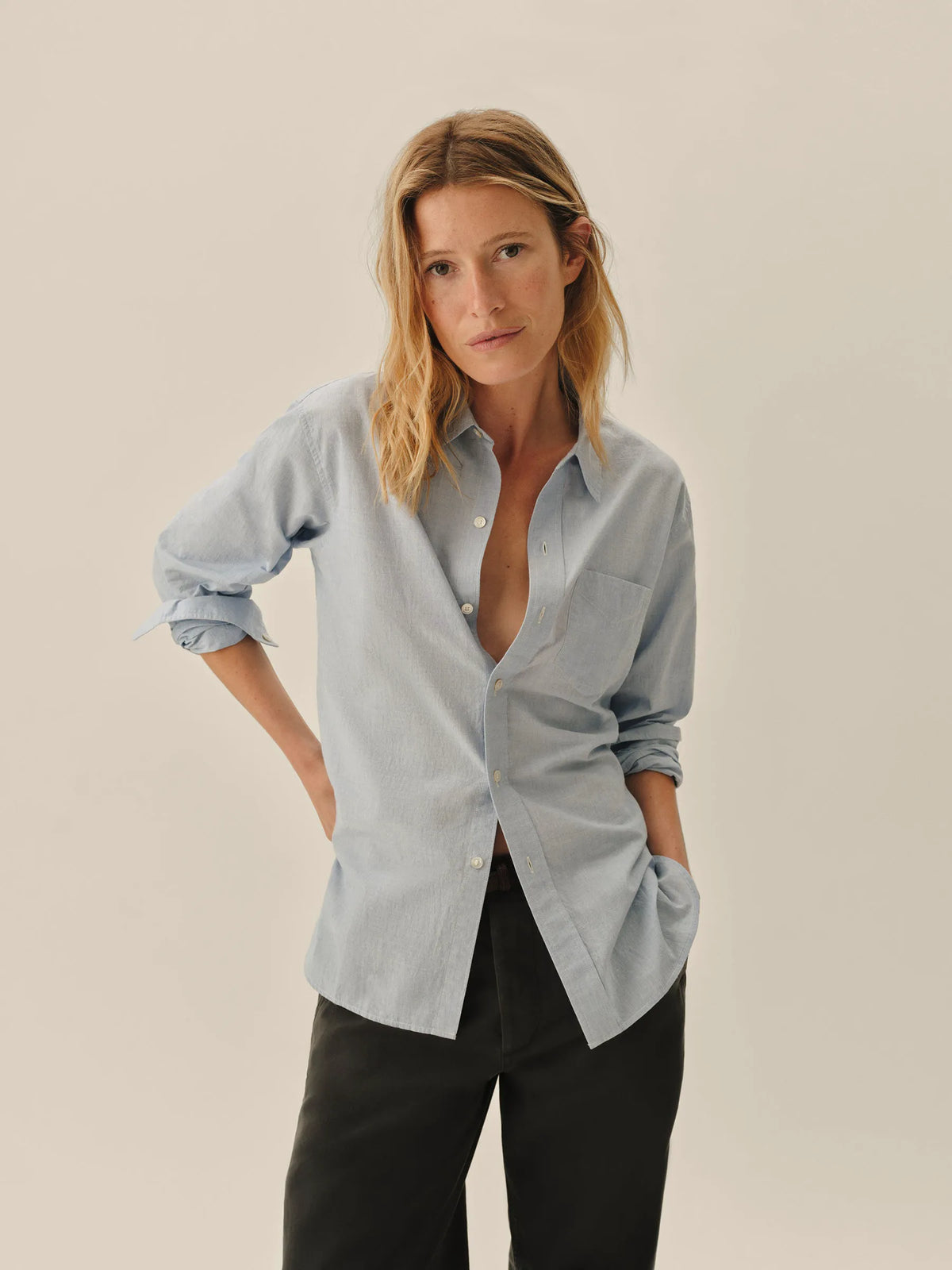 French Blue Eoe Mainstay Cotton Shirt