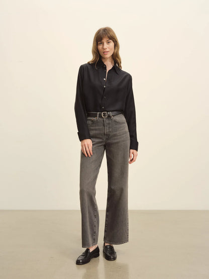 Black Pacific Silk Shirt