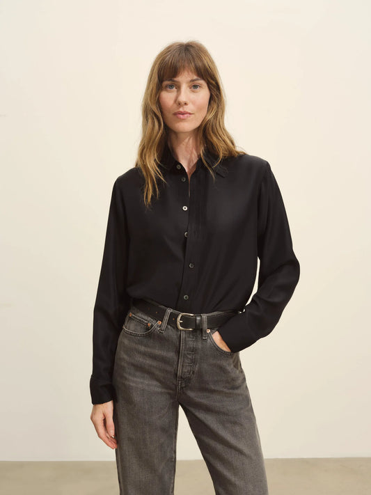 Black Pacific Silk Shirt