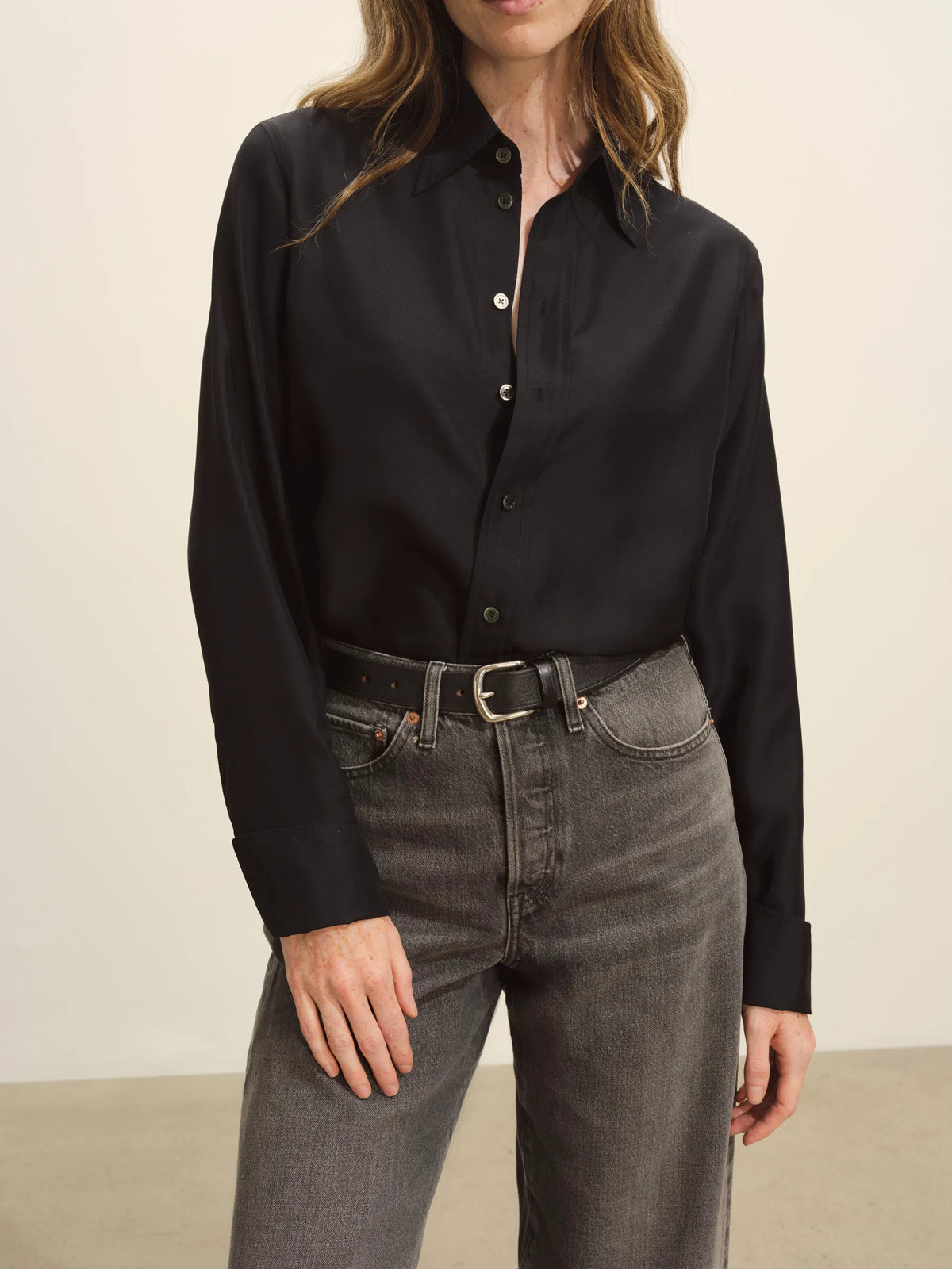 Black Pacific Silk Shirt