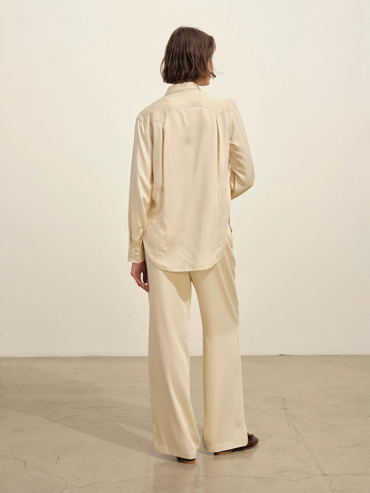 Oyster Duskdream Satin Pull-On Pant