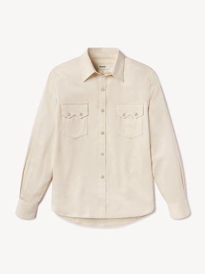 Oyster Duskdream Satin Western Shirt