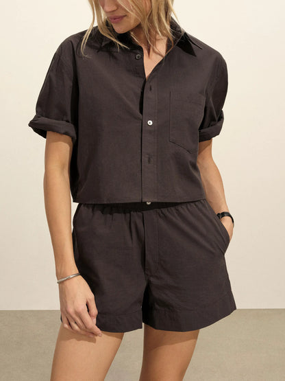 Washed Black Boxer Short