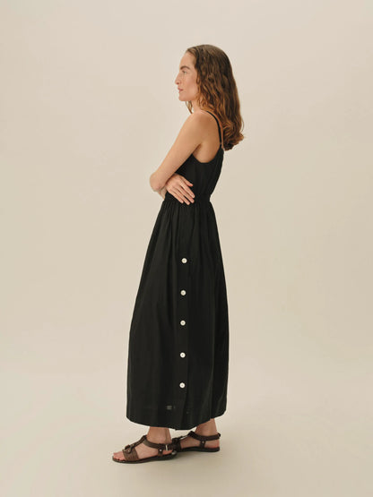 Black Poplin Veranda Dress