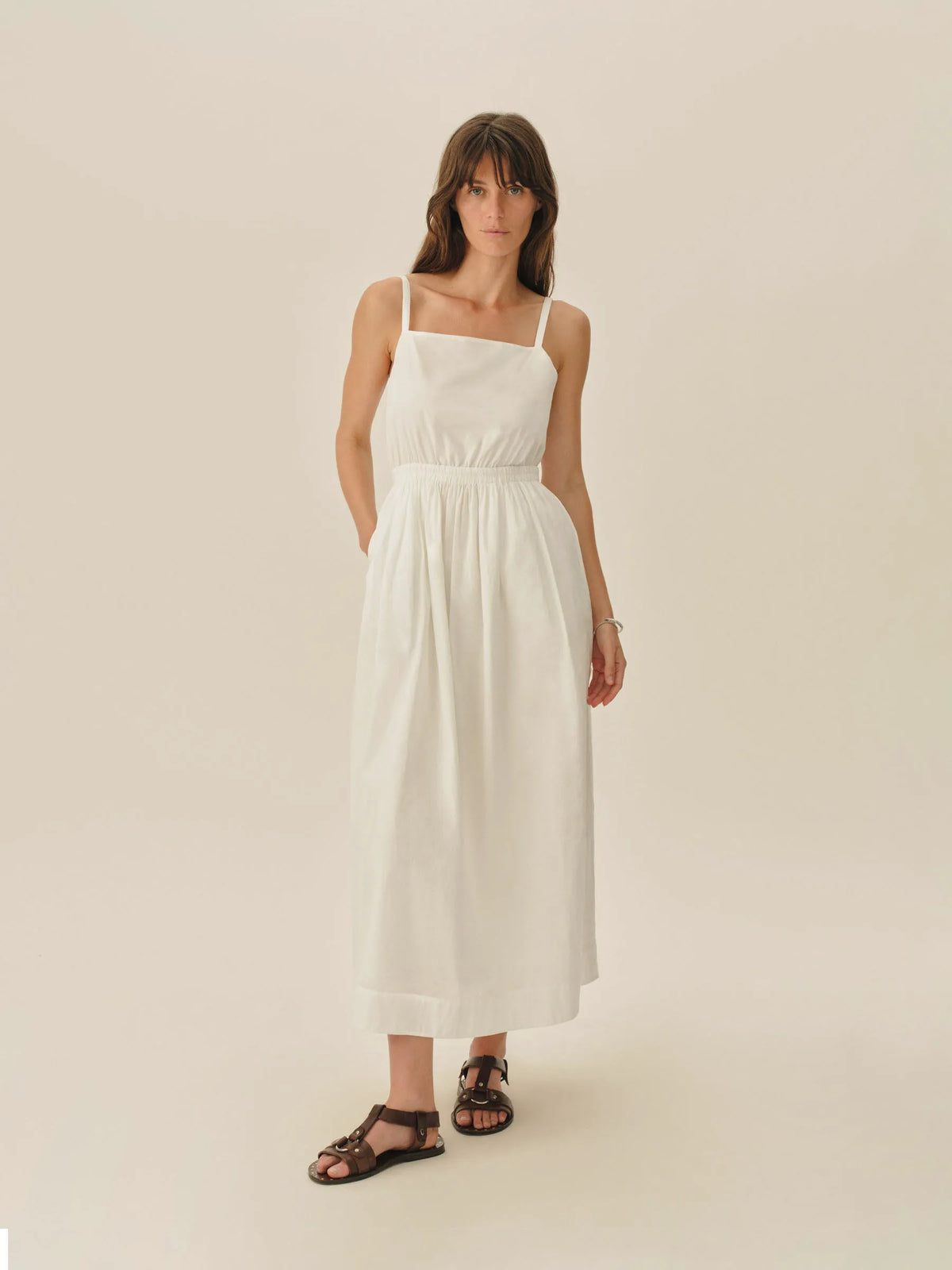 Natural Poplin Veranda Dress