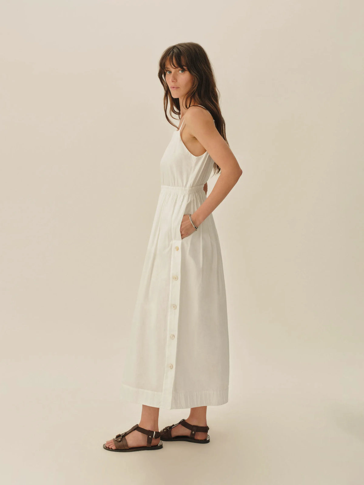Natural Poplin Veranda Dress