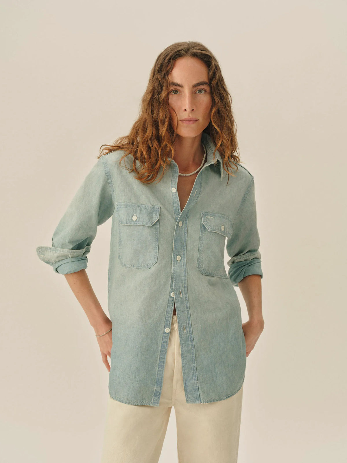 L052 Japanese Chambray Utility Shirt