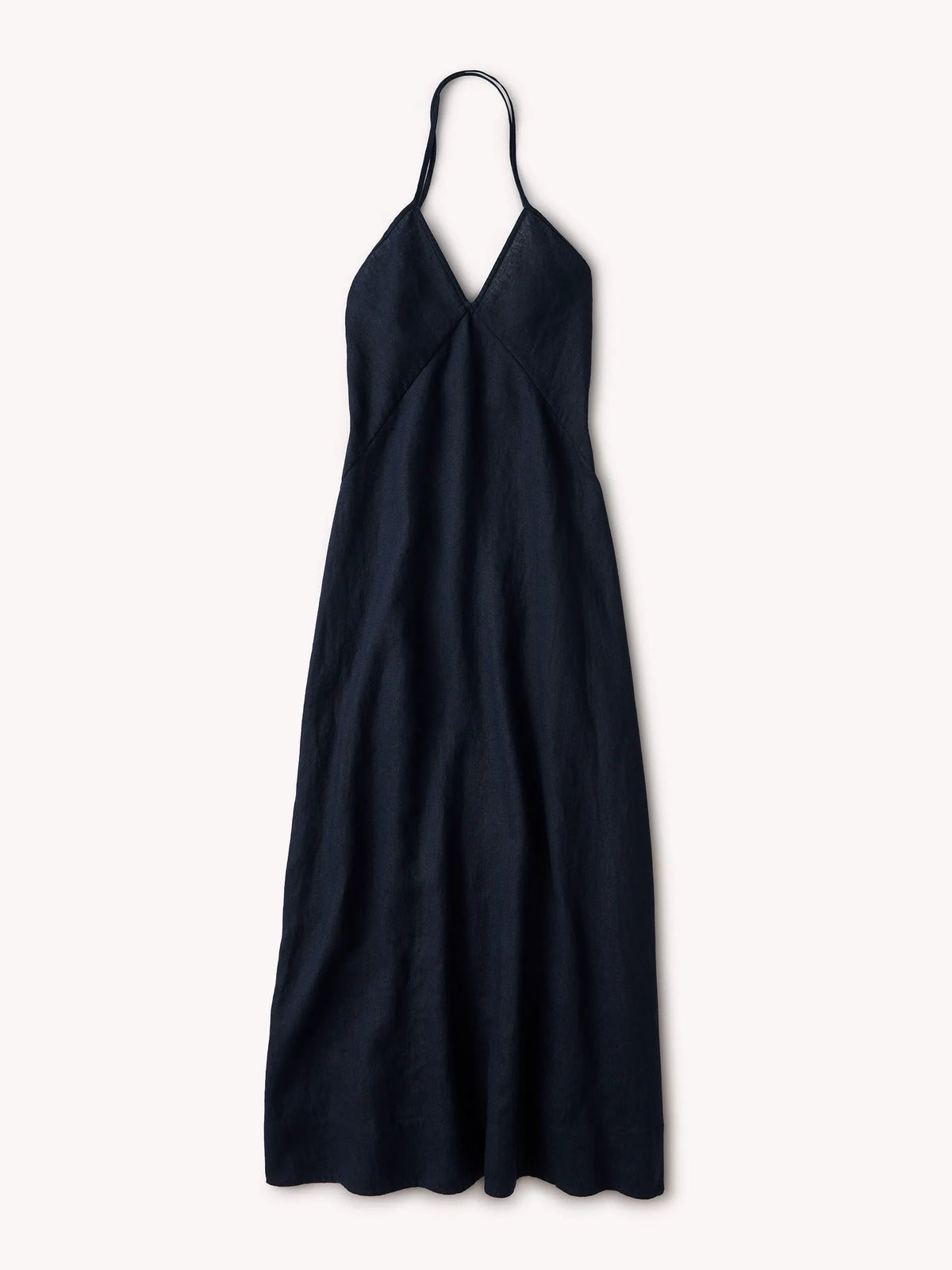 Dark Navy Sea Breeze Linen Slip Dress
